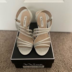 Silver sparky heels ⚡️✨